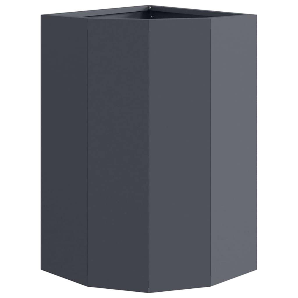 Corner Planter Anthracite 30 x 30 x 50 cm Steel