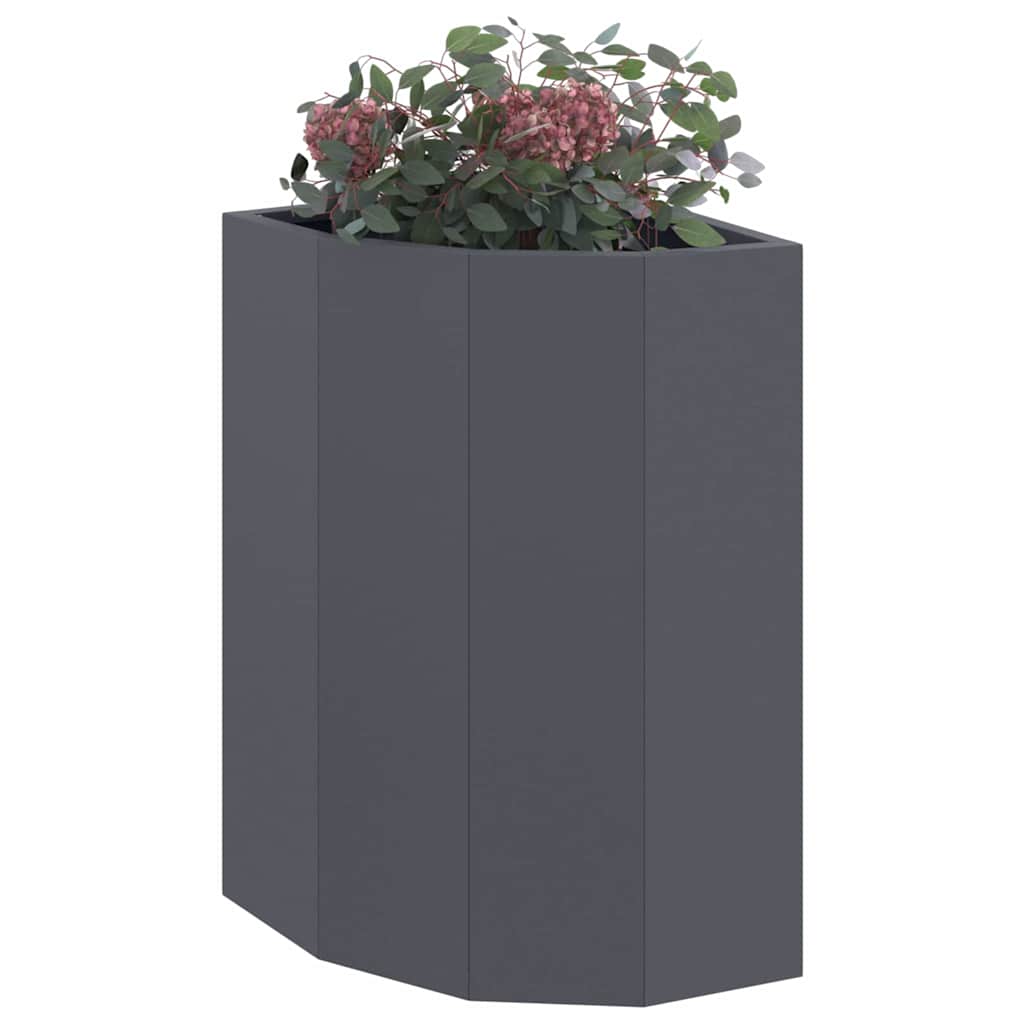 Corner Planter Anthracite 30 x 30 x 50 cm Steel