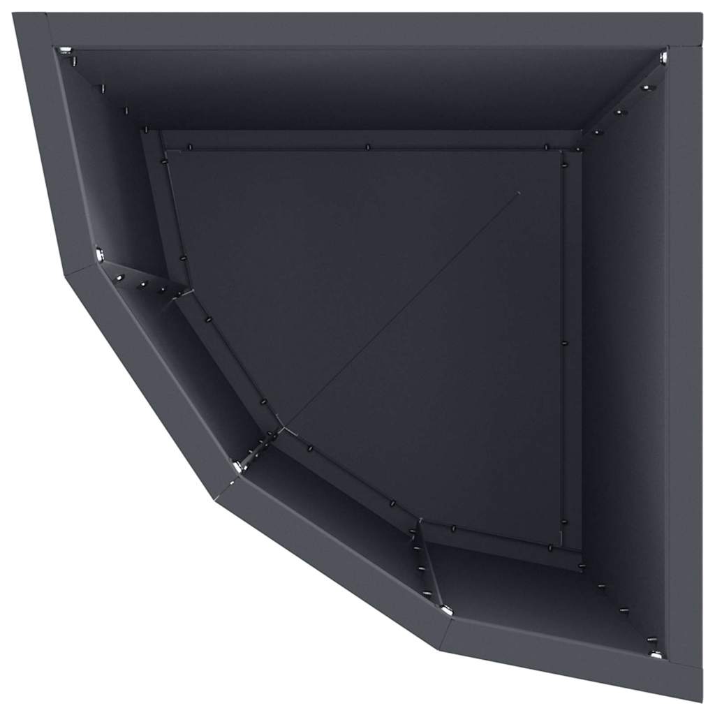 Corner Planter Anthracite 30 x 30 x 50 cm Steel