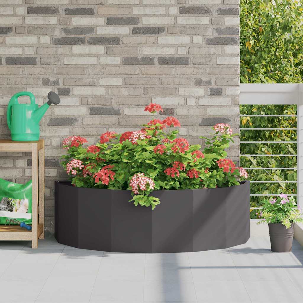 Planter Black 120 x 60 x 35 cm Steel