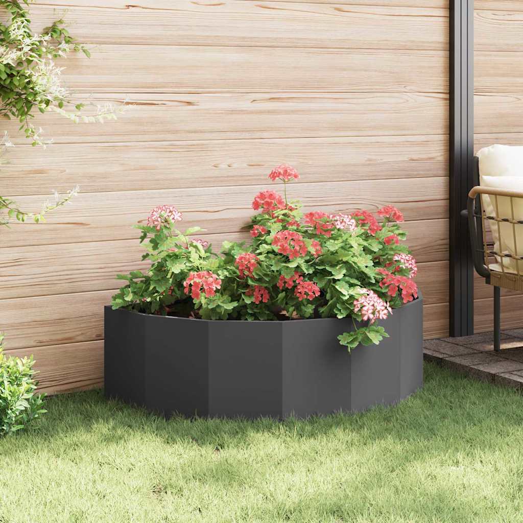 Planter Black 120 x 60 x 35 cm Steel