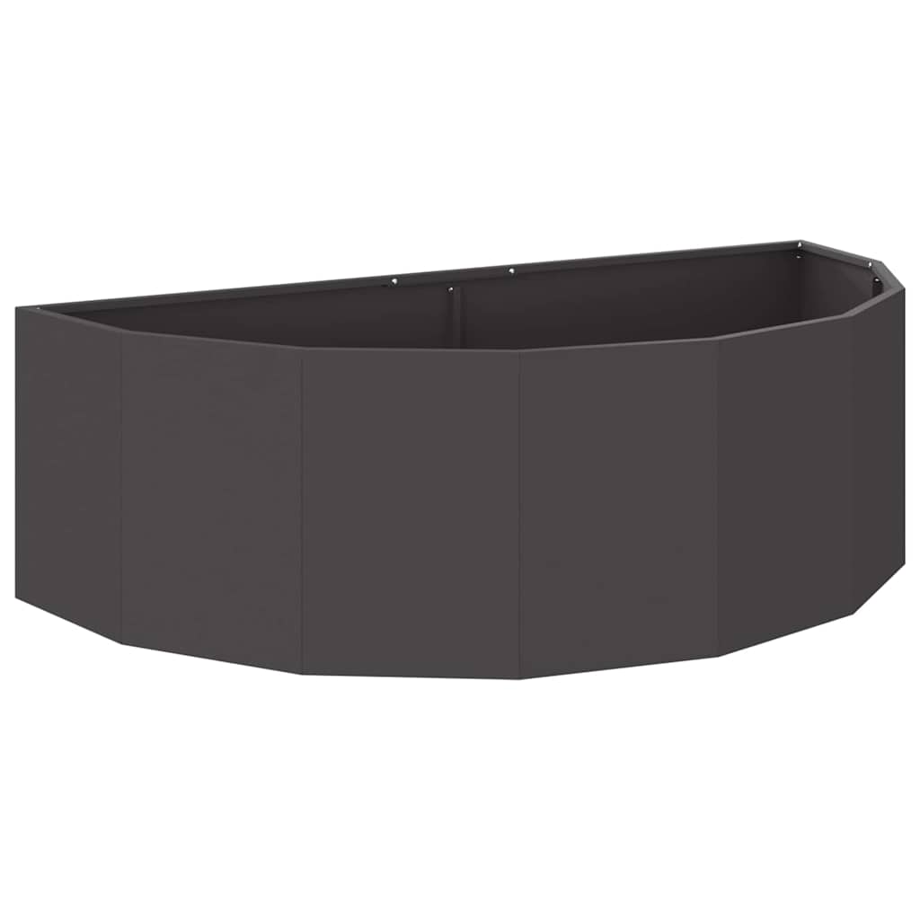 Planter Black 120 x 60 x 35 cm Steel