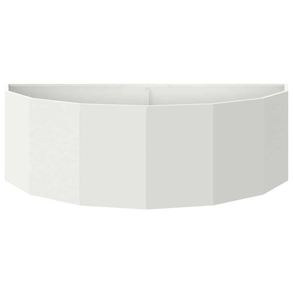 Planter White 120 x 60 x 35 cm Steel