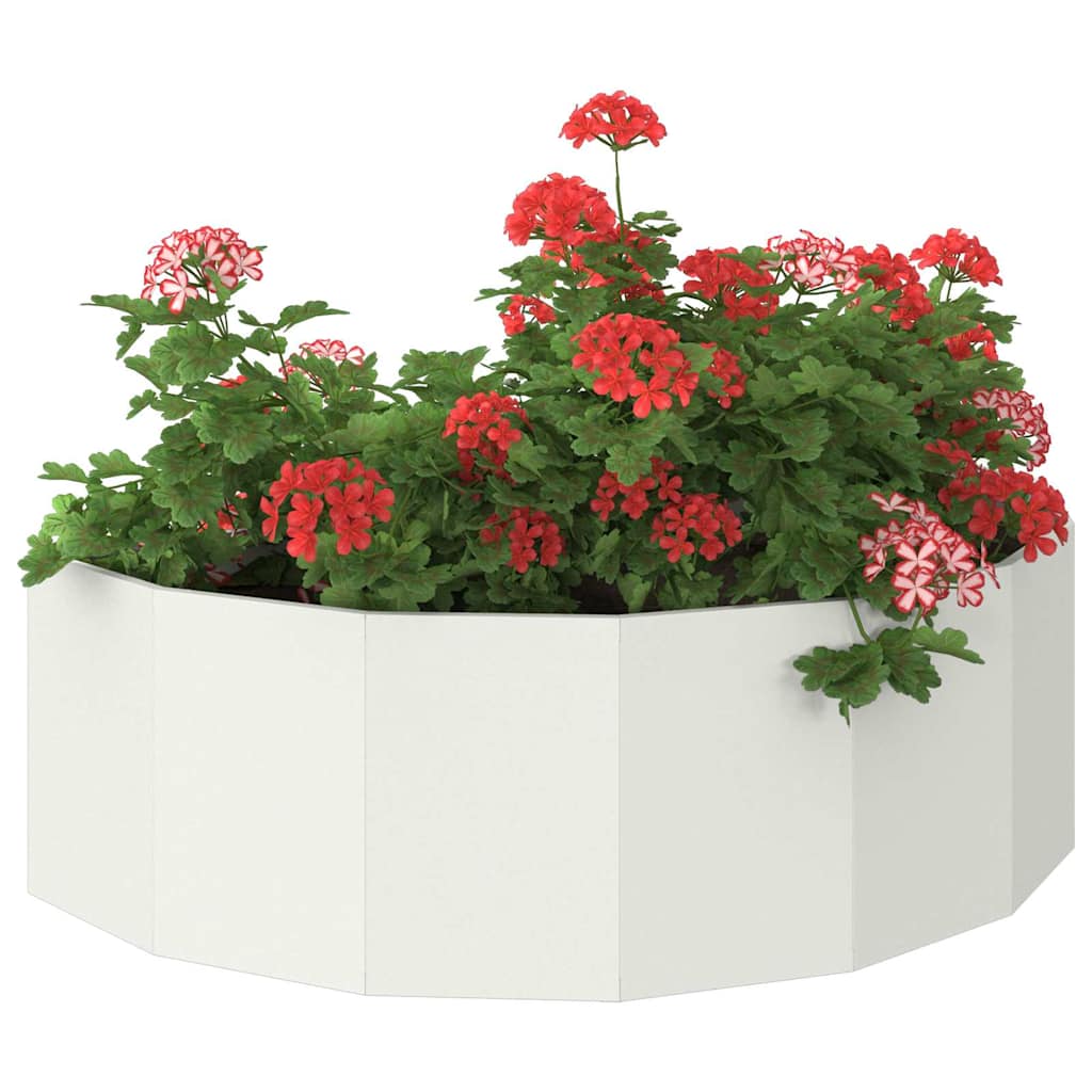 Planter White 120 x 60 x 35 cm Steel