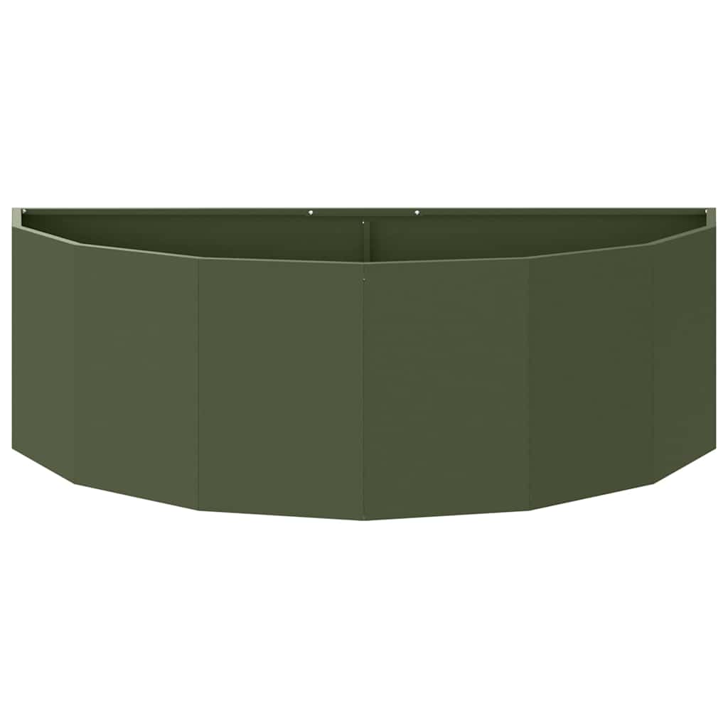 Planter Olive Green 120 x 60 x 35 cm Steel
