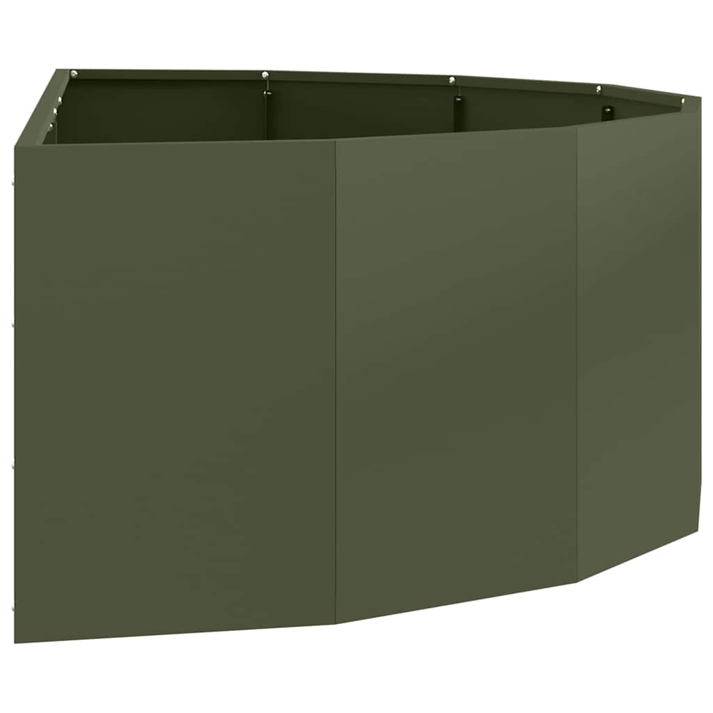Planter Olive Green 120 x 60 x 35 cm Steel