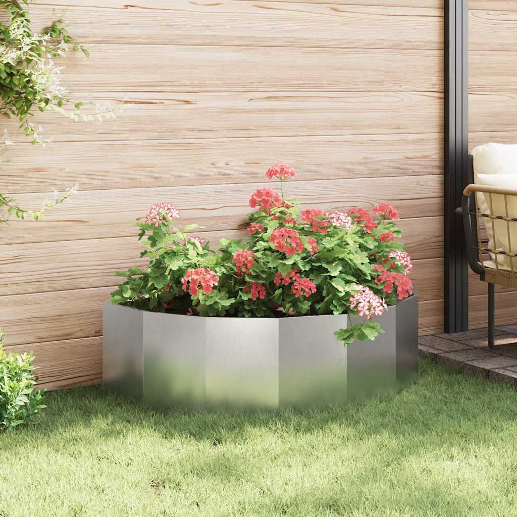 Planter Silver 120 x 60 x 35 cm Stainless Steel