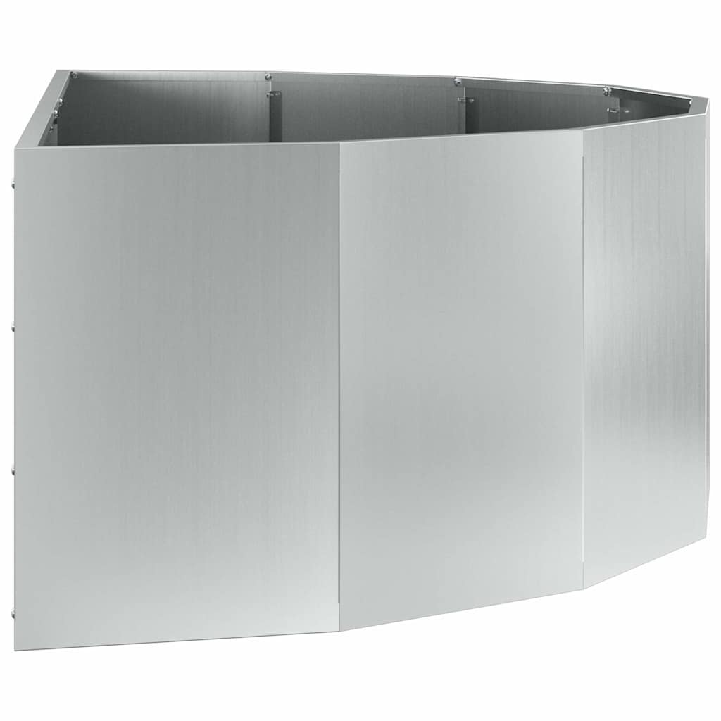 Planter Silver 120 x 60 x 35 cm Galvanised Steel