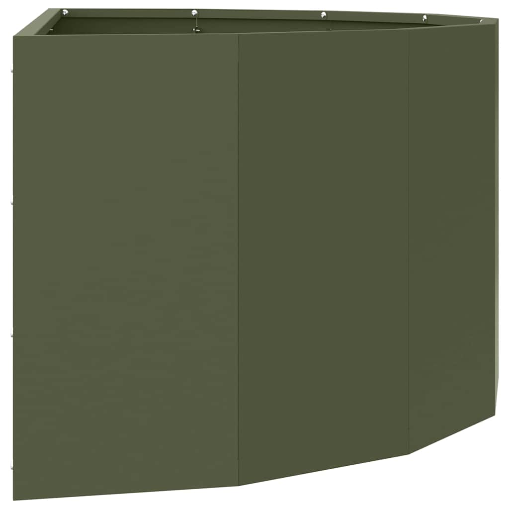 Planter Olive Green 90 x 45 x 35 cm Steel