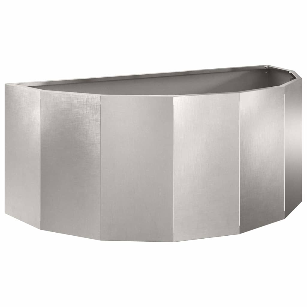 Planter Silver 90 x 45 x 35 cm Stainless Steel
