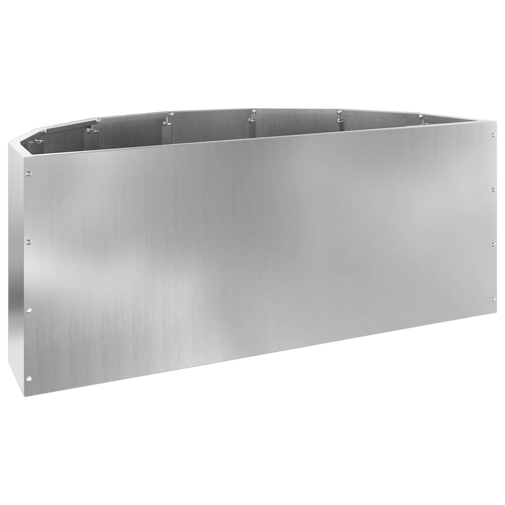 Planter Silver 90 x 45 x 35 cm Galvanised Steel