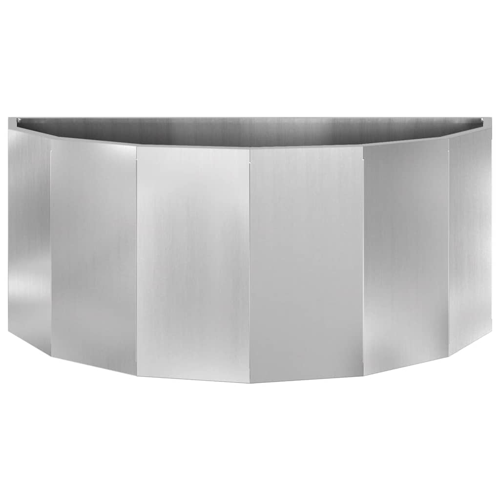 Planter Silver 90 x 45 x 35 cm Galvanised Steel
