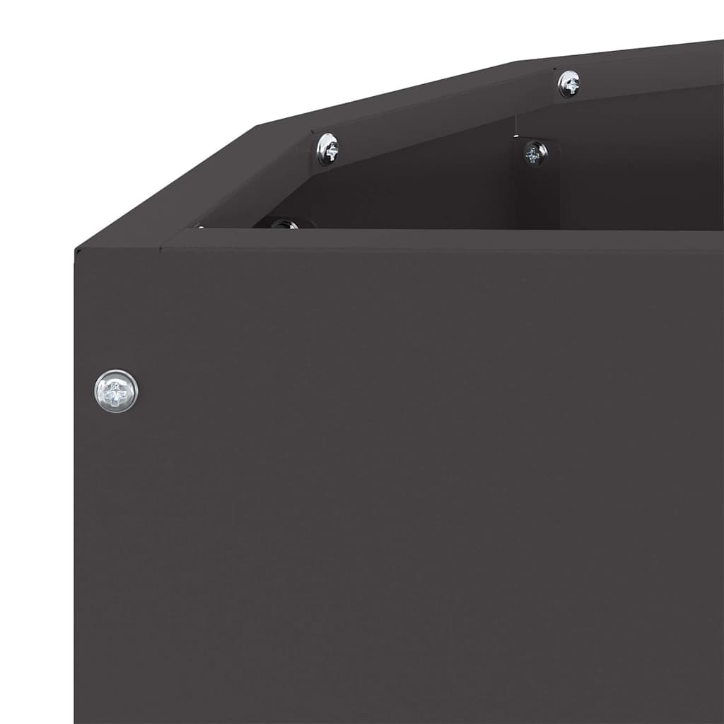 Planter Black 60 x 30 x 35 cm Steel