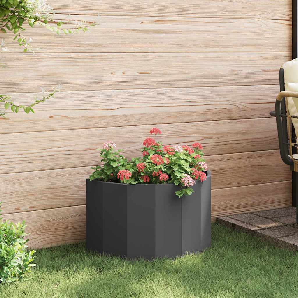Planter Black 60 x 30 x 35 cm Steel