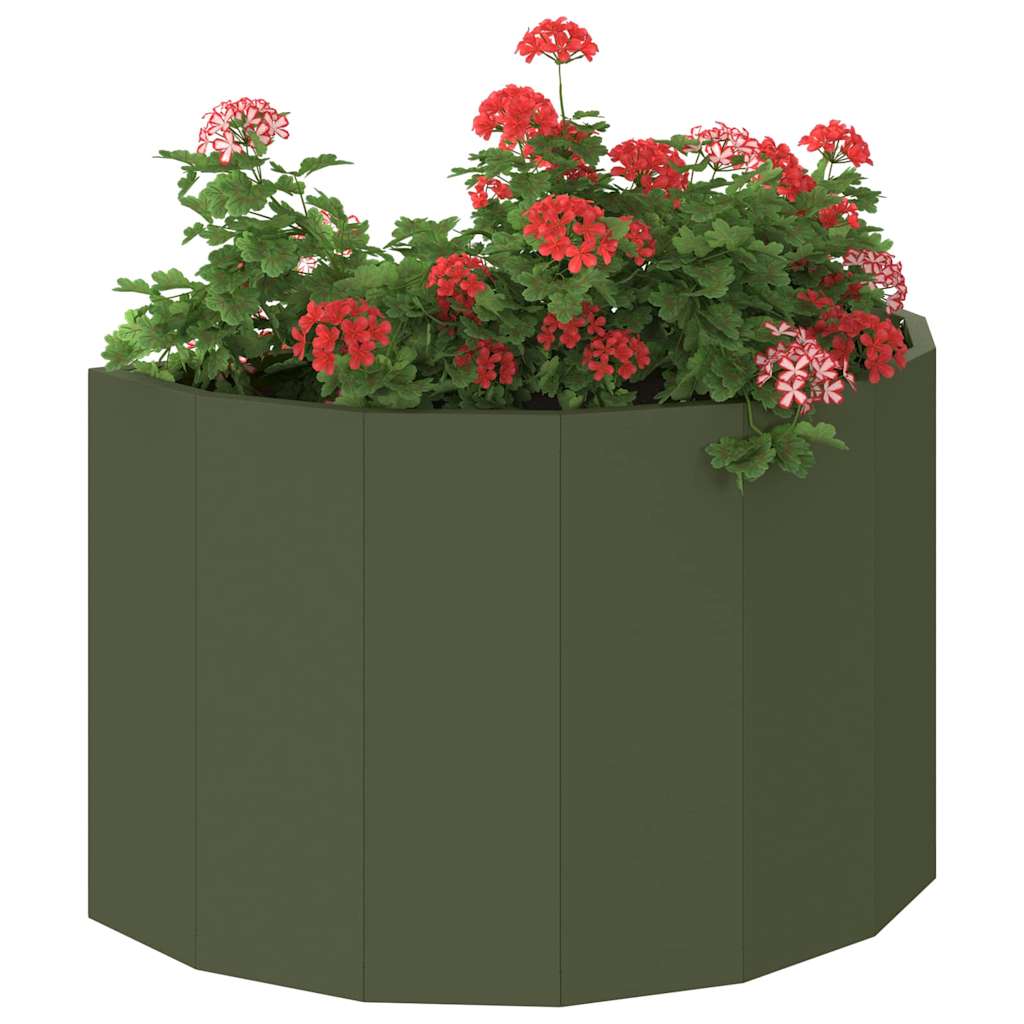 Planter Olive Green 60 x 30 x 35 cm Steel
