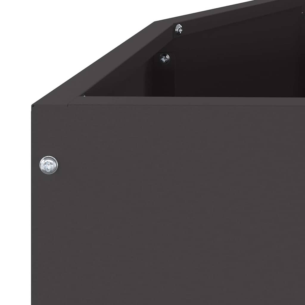 Planter Black 120 x 60 x 50 cm Steel