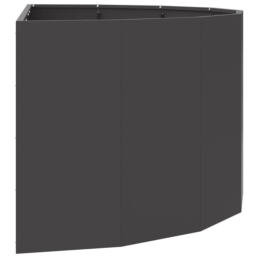 Planter Black 120 x 60 x 50 cm Steel