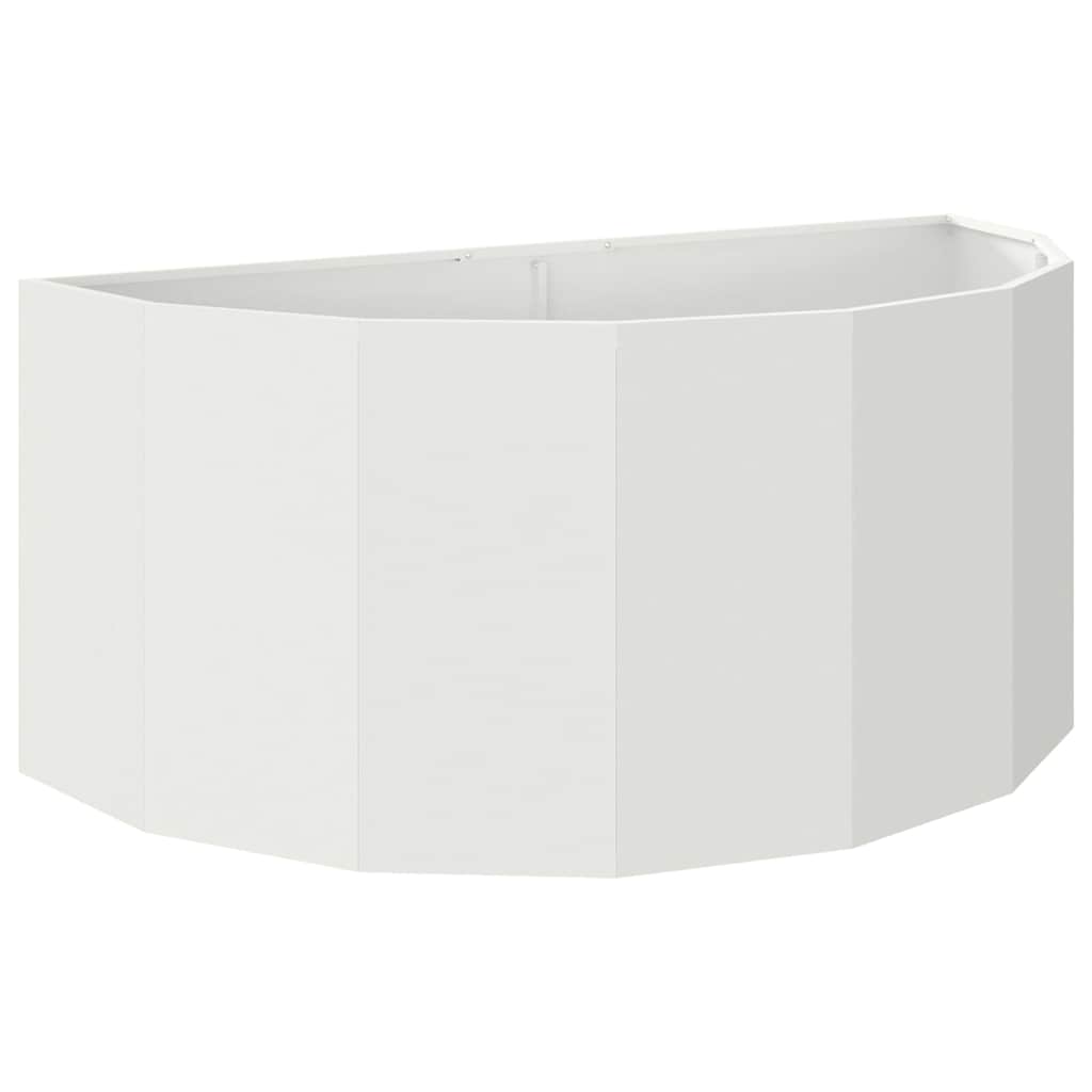 Planter White 120 x 60 x 50 cm Steel