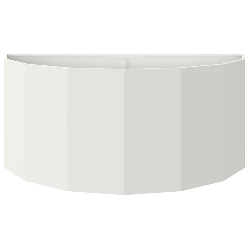 Planter White 120 x 60 x 50 cm Steel