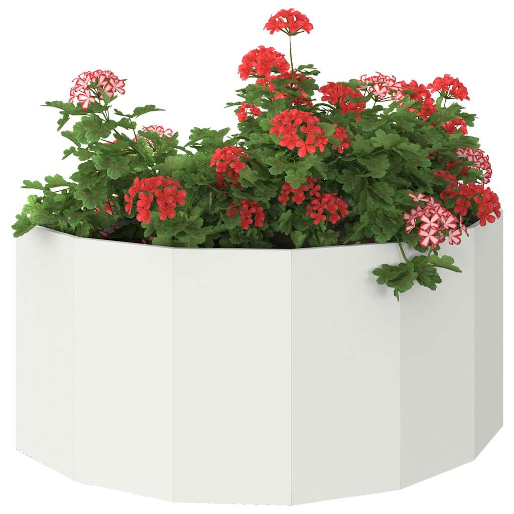 Planter White 120 x 60 x 50 cm Steel