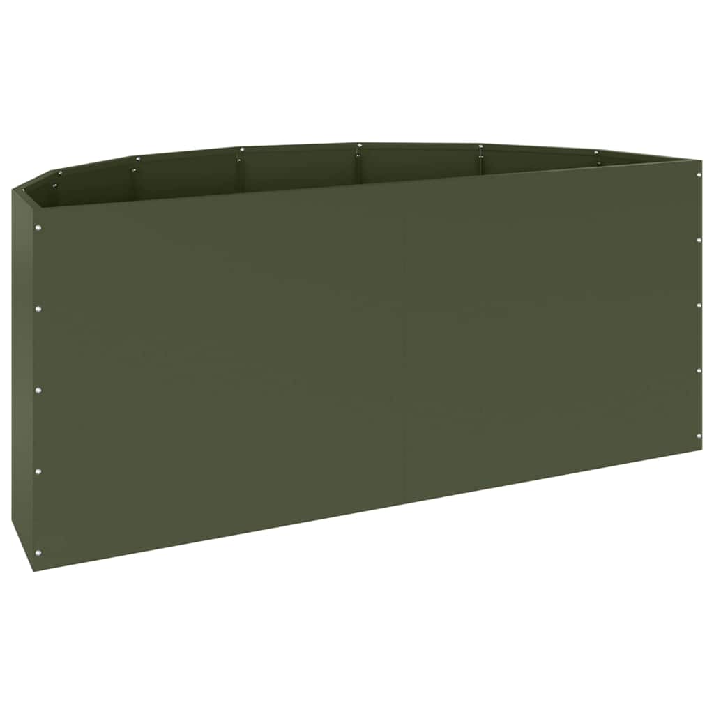 Planter Olive Green 120 x 60 x 50 cm Steel