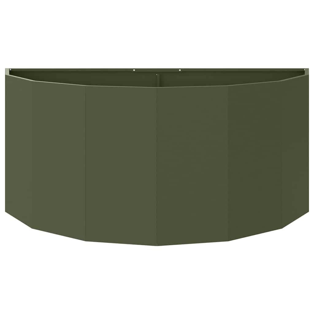 Planter Olive Green 120 x 60 x 50 cm Steel