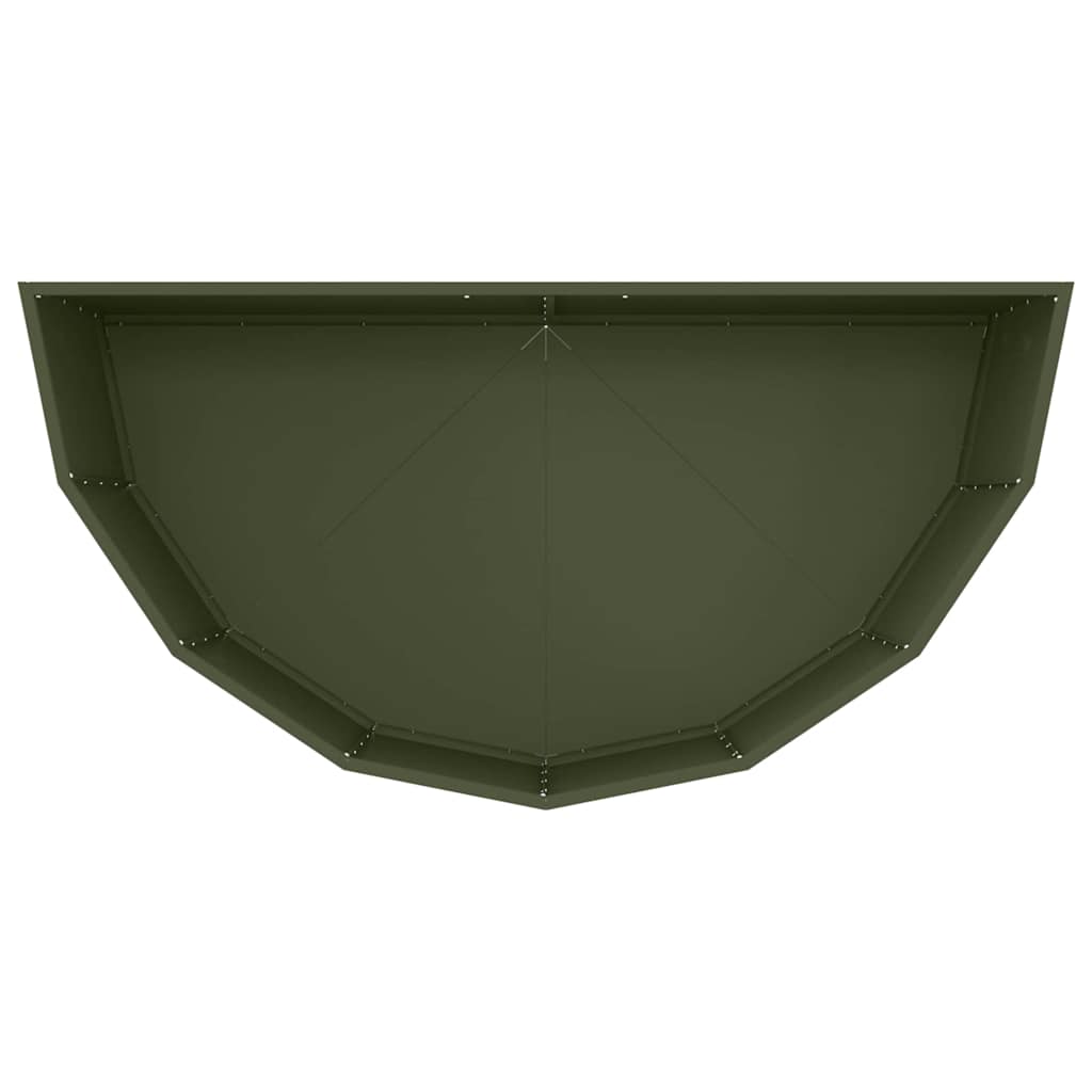 Planter Olive Green 120 x 60 x 50 cm Steel
