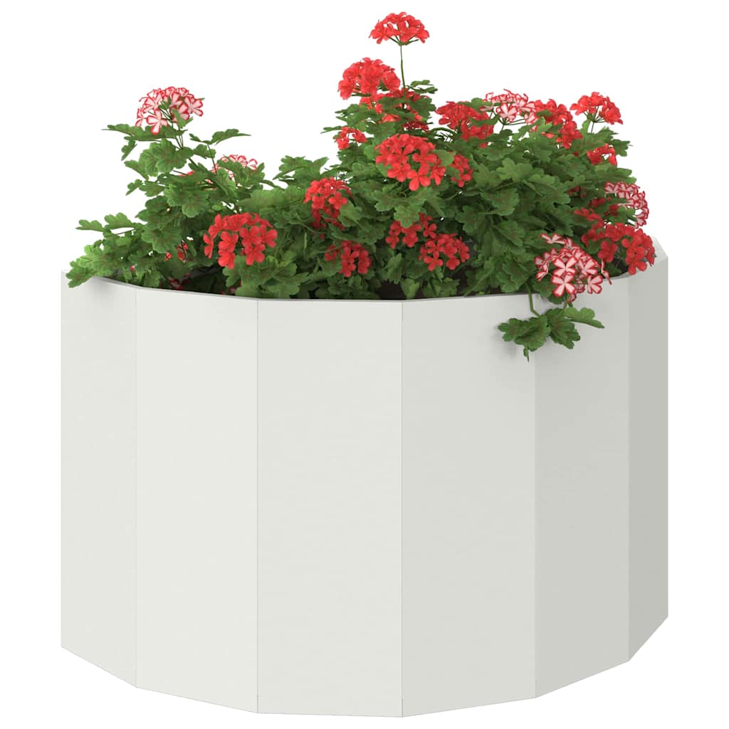 Planter White 90 x 45 x 50 cm Steel