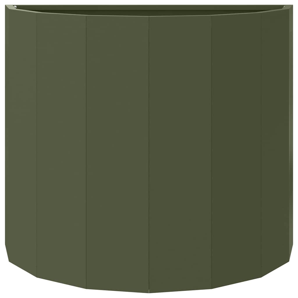 Planter Olive Green 60 x 30 x 50 cm Steel
