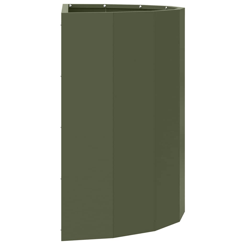 Planter Olive Green 60 x 30 x 50 cm Steel