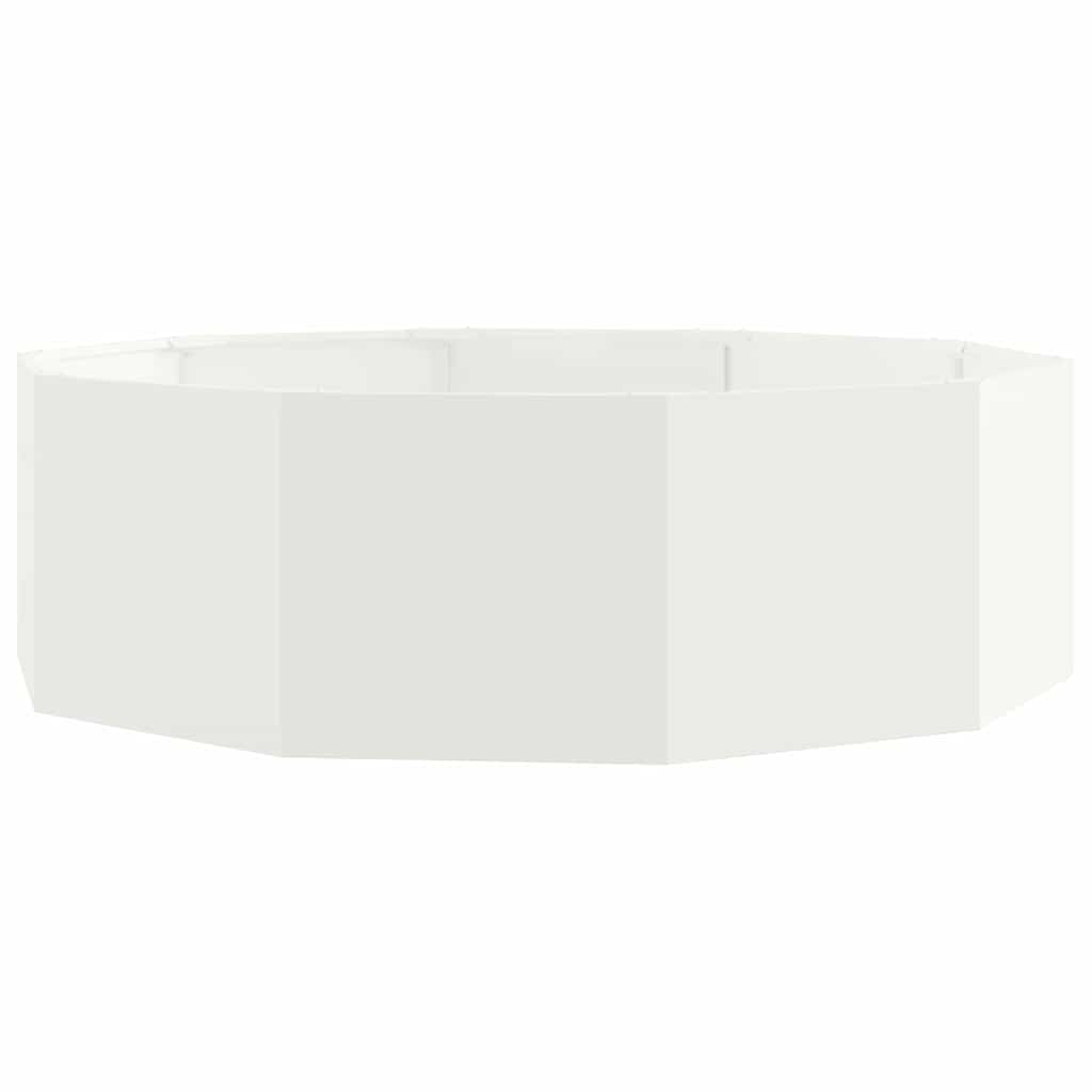 Planter White 120 x 120 x 35 cm Steel