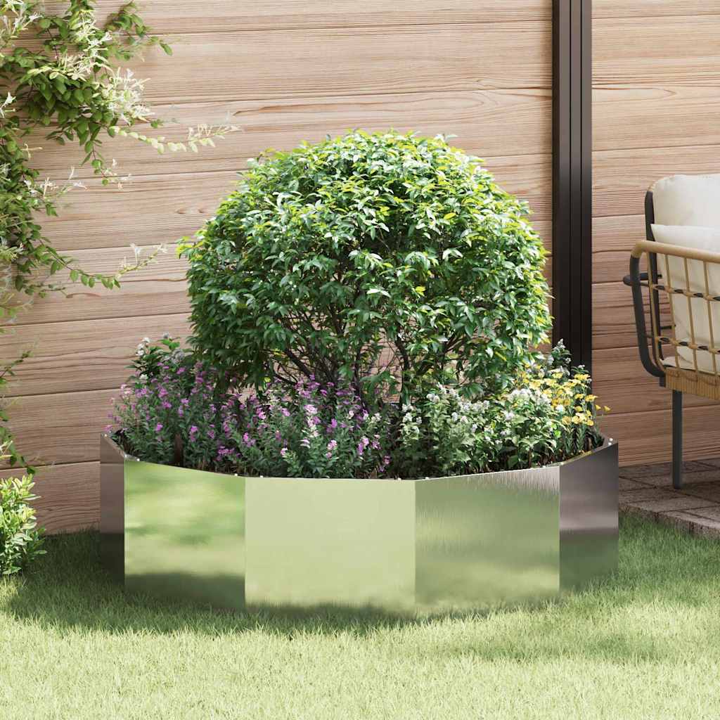 Planter Silver 120 x 120 x 35 cm Stainless Steel