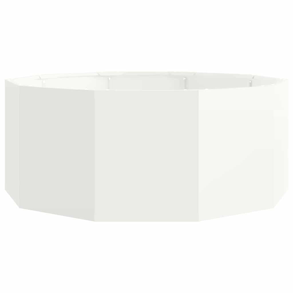 Planter White 90 x 90 x 35 cm Steel