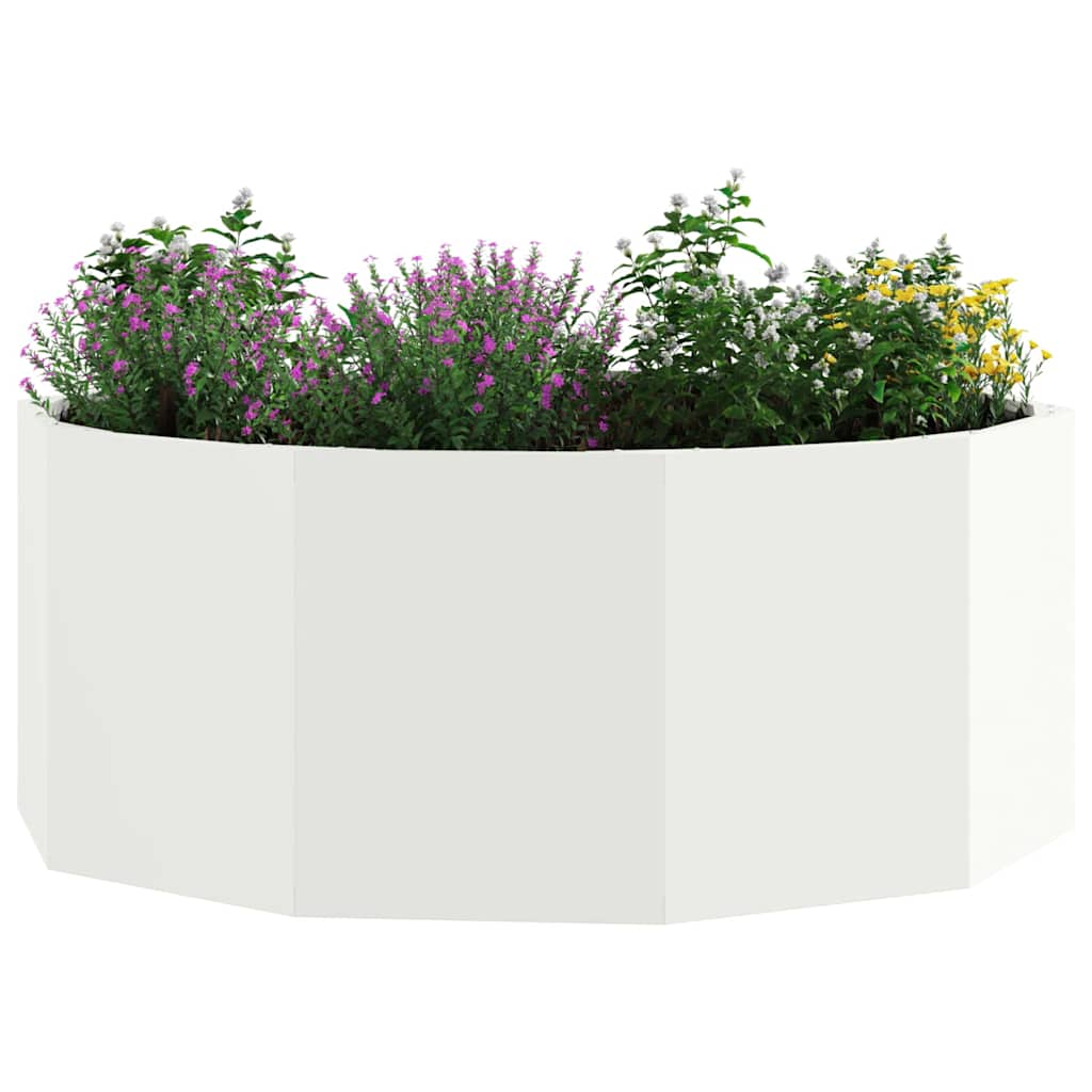 Planter White 90 x 90 x 35 cm Steel