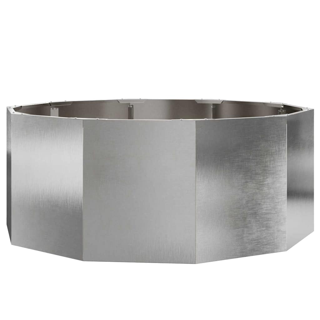 Planter Silver 90 x 90 x 35 cm Stainless Steel