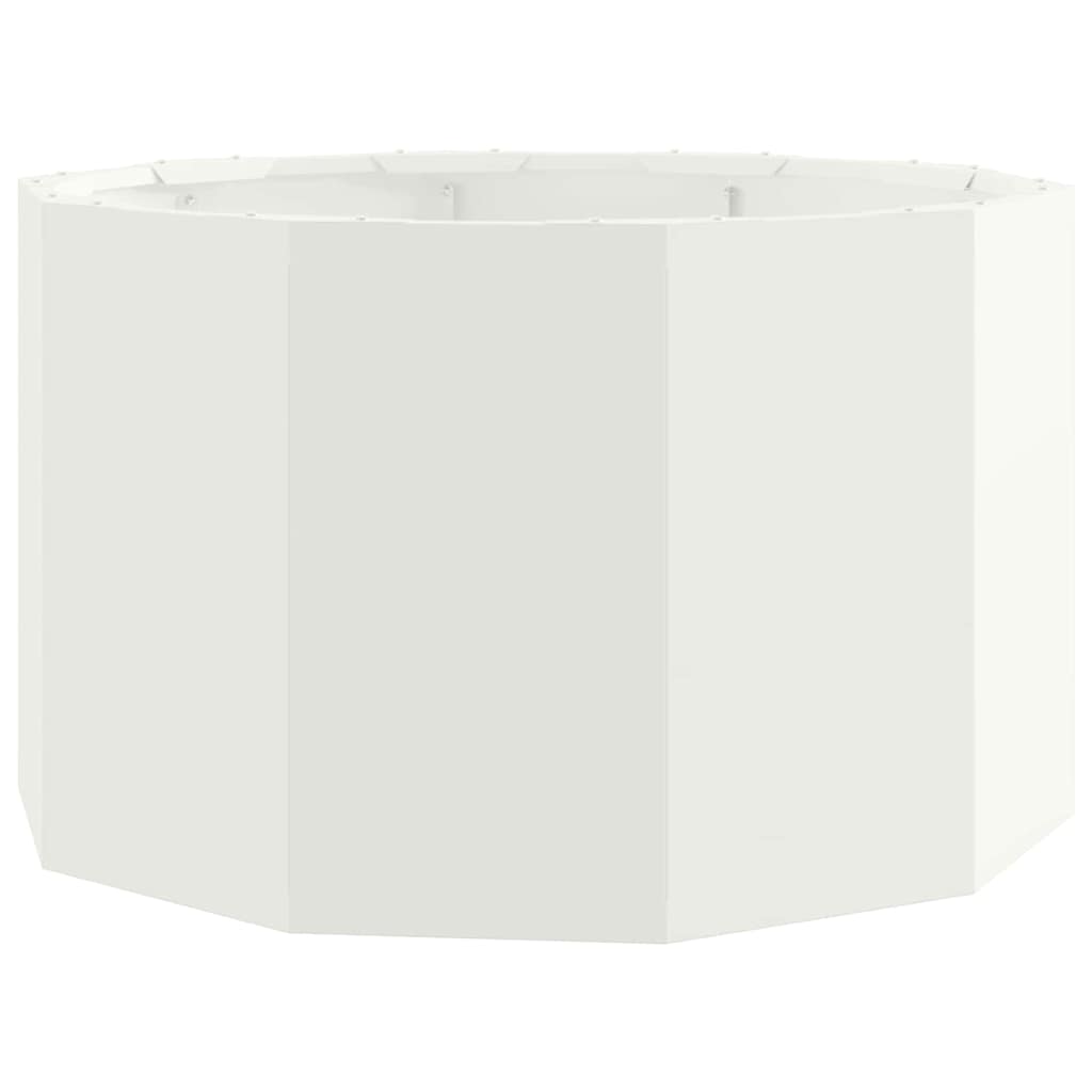 Planter White 60 x 60 x 35 cm Steel