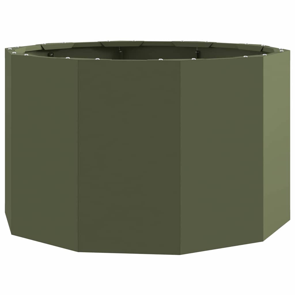 Planter Olive Green 60 x 60 x 35 cm Steel