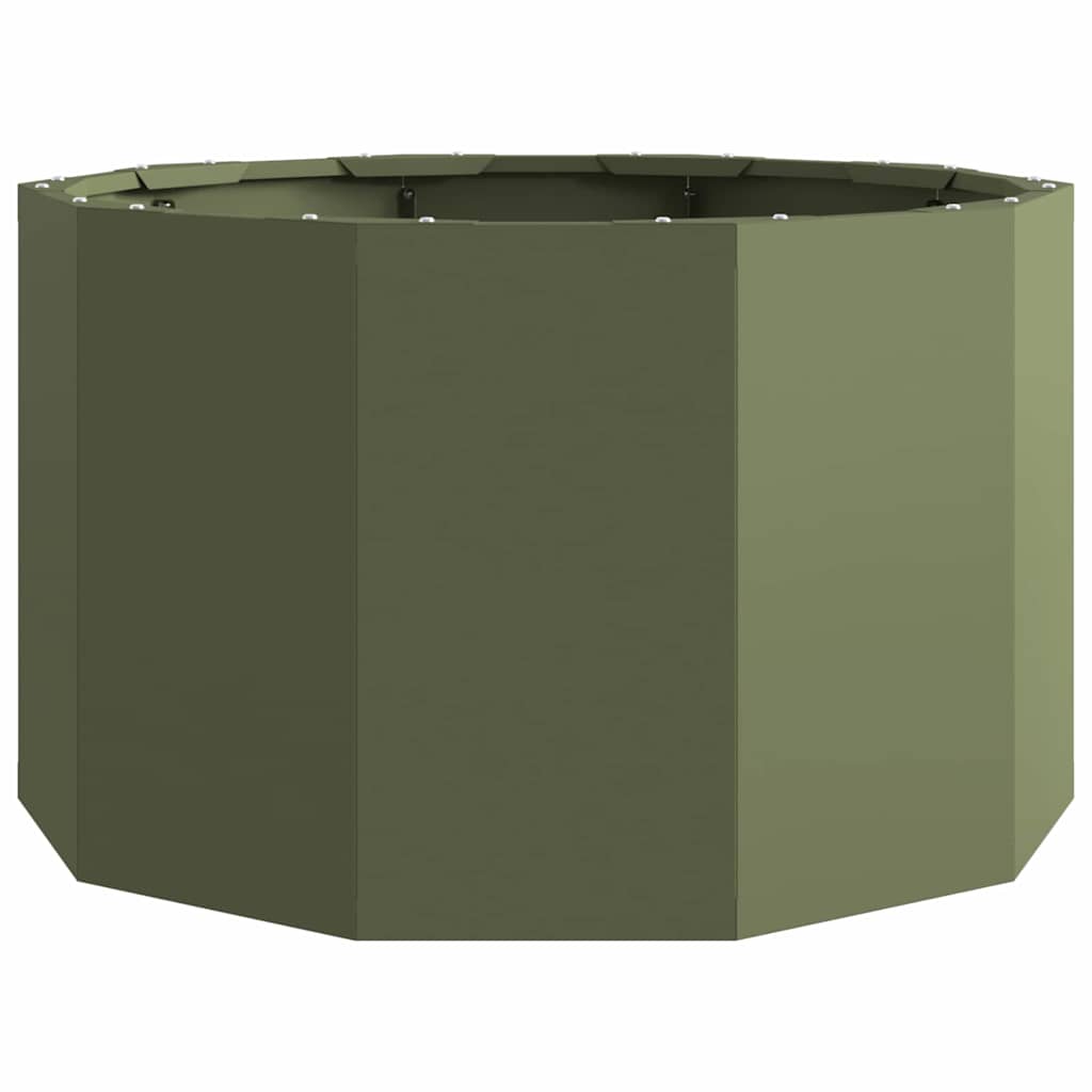 Planter Olive Green 60 x 60 x 35 cm Steel