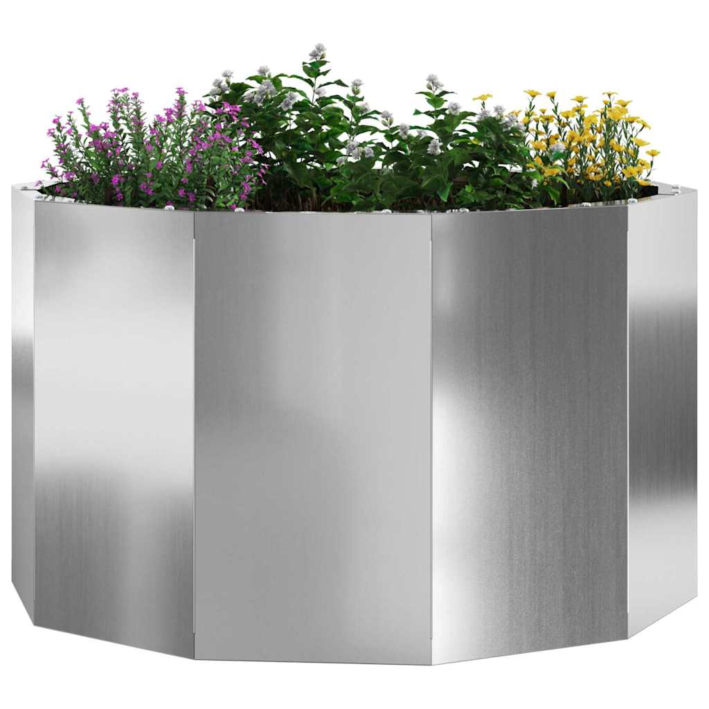 Planter Silver 60 x 60 x 35 cm Galvanised Steel