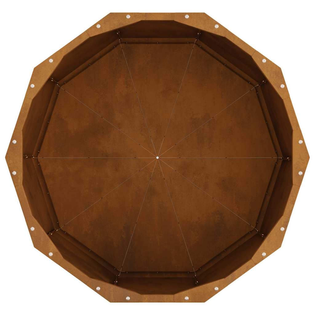 Planter Rusty 60 x 60 x 35 cm Weathering Steel