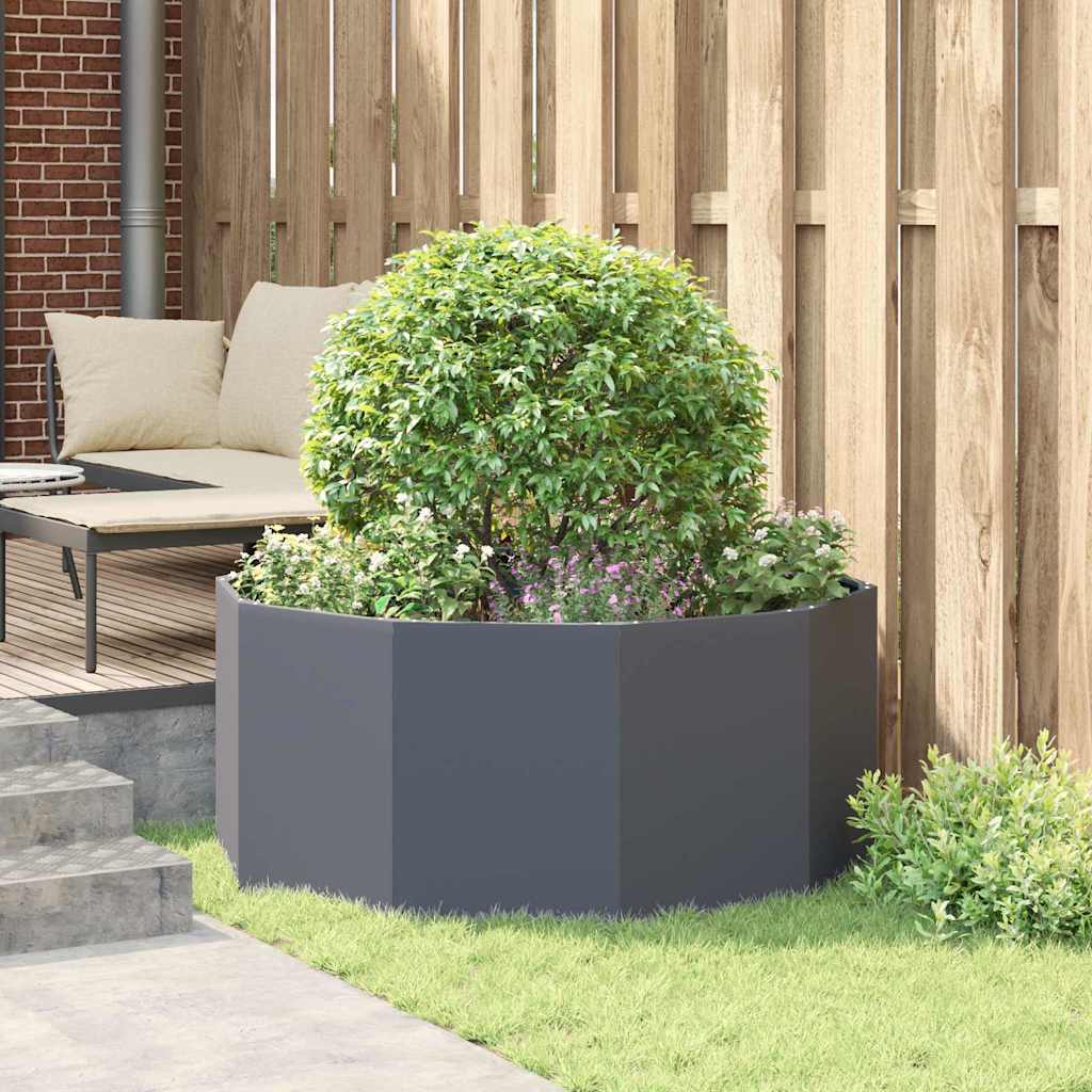 Planter Anthracite 120 x 120 x 50 cm Steel