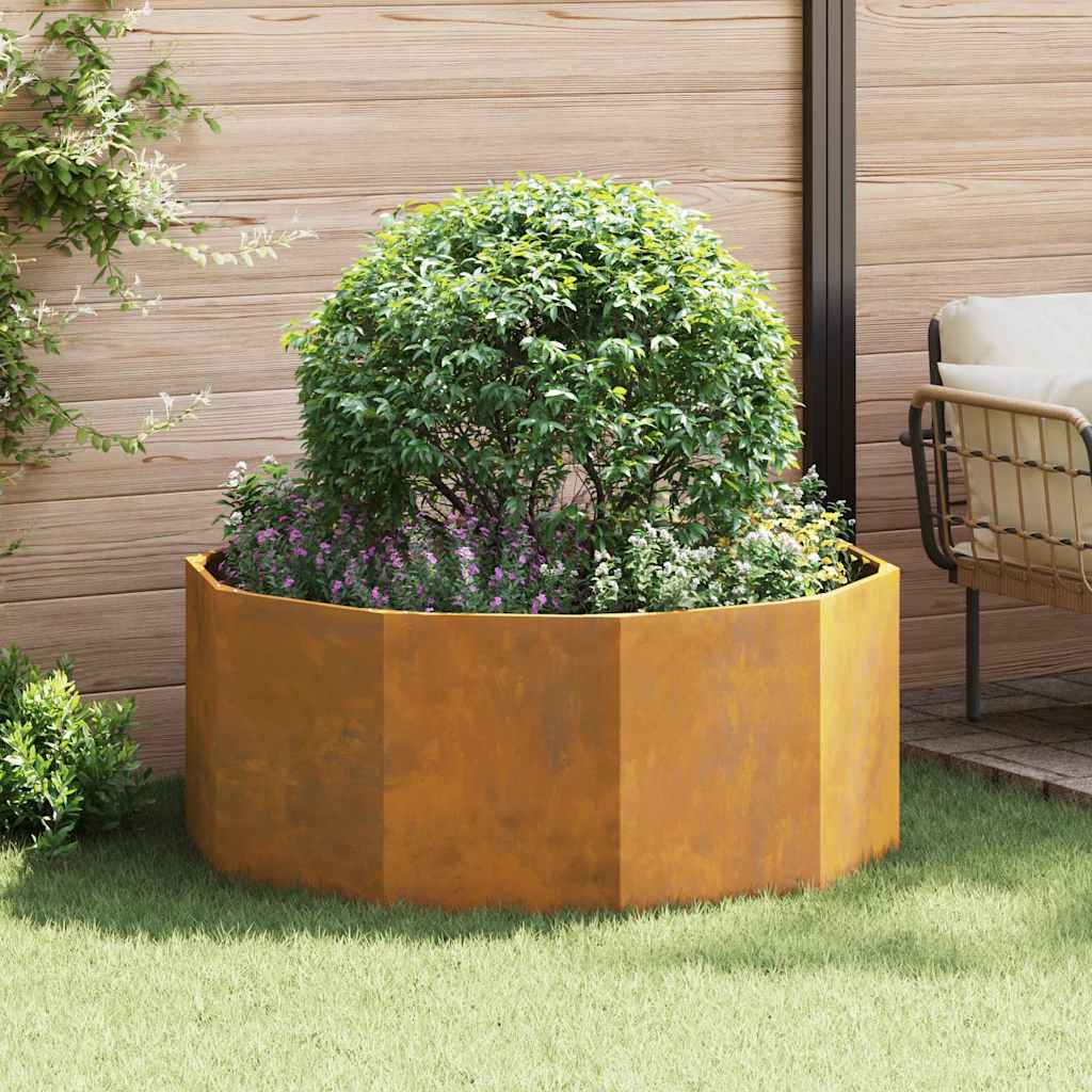 Planter Rusty 120 x 120 x 50 cm Weathering Steel