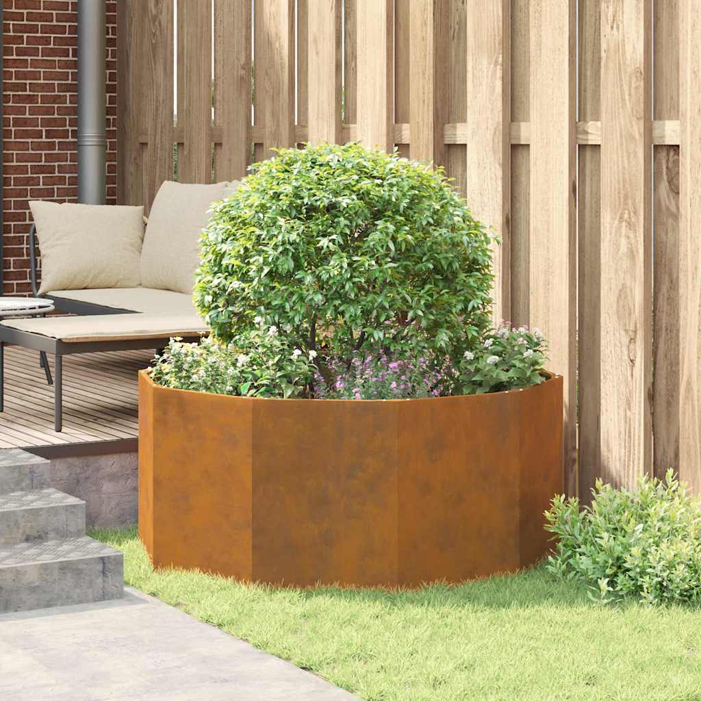 Planter Rusty 120 x 120 x 50 cm Weathering Steel