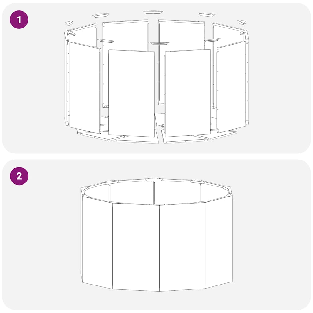 Planter Olive Green 90 x 90 x 50 cm Steel