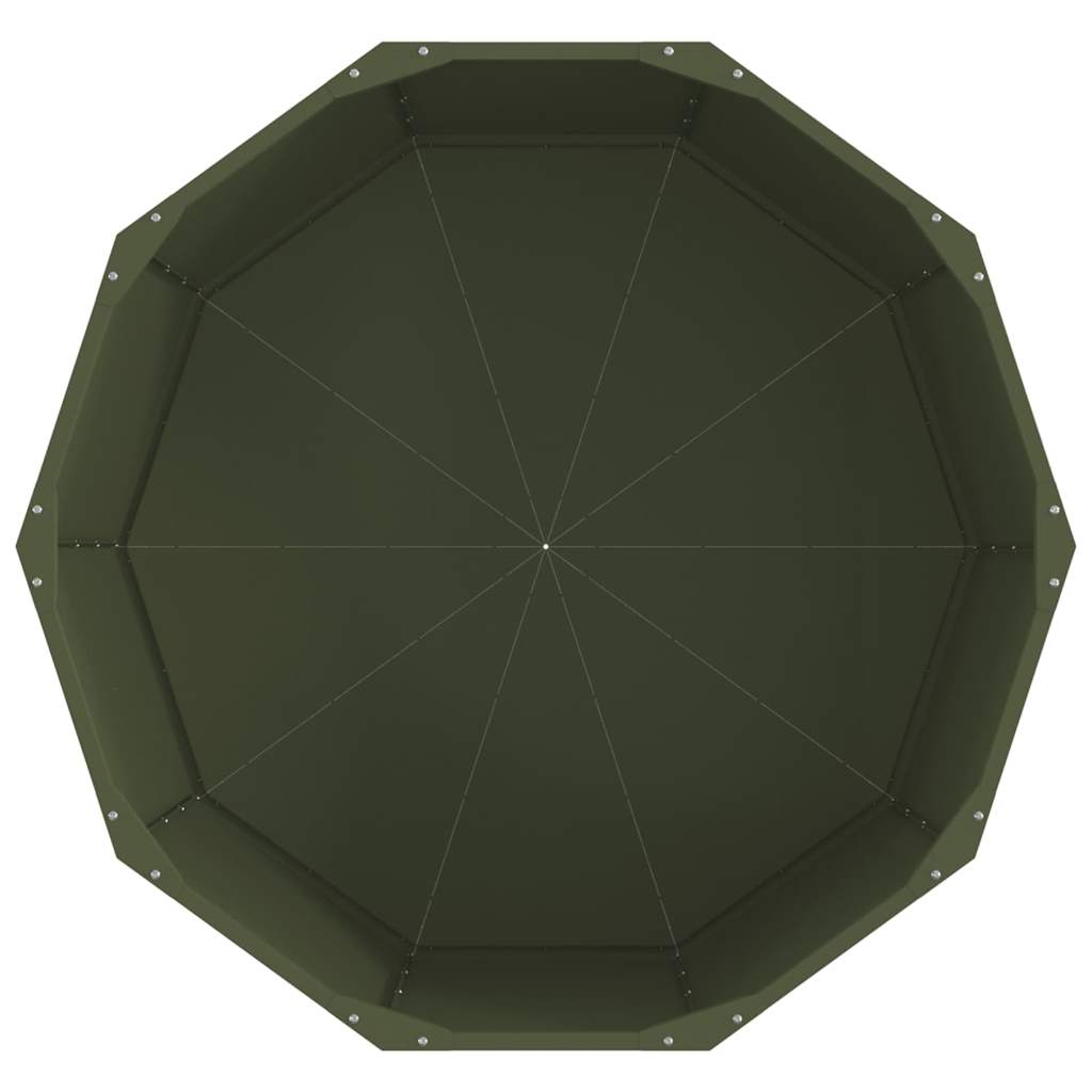 Planter Olive Green 90 x 90 x 50 cm Steel