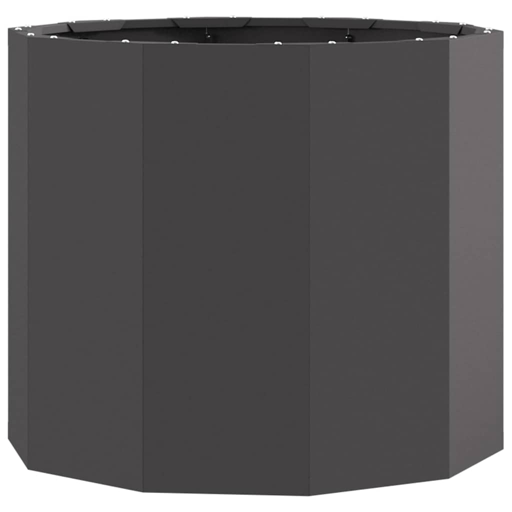 Planter Black 60 x 60 x 50 cm Steel