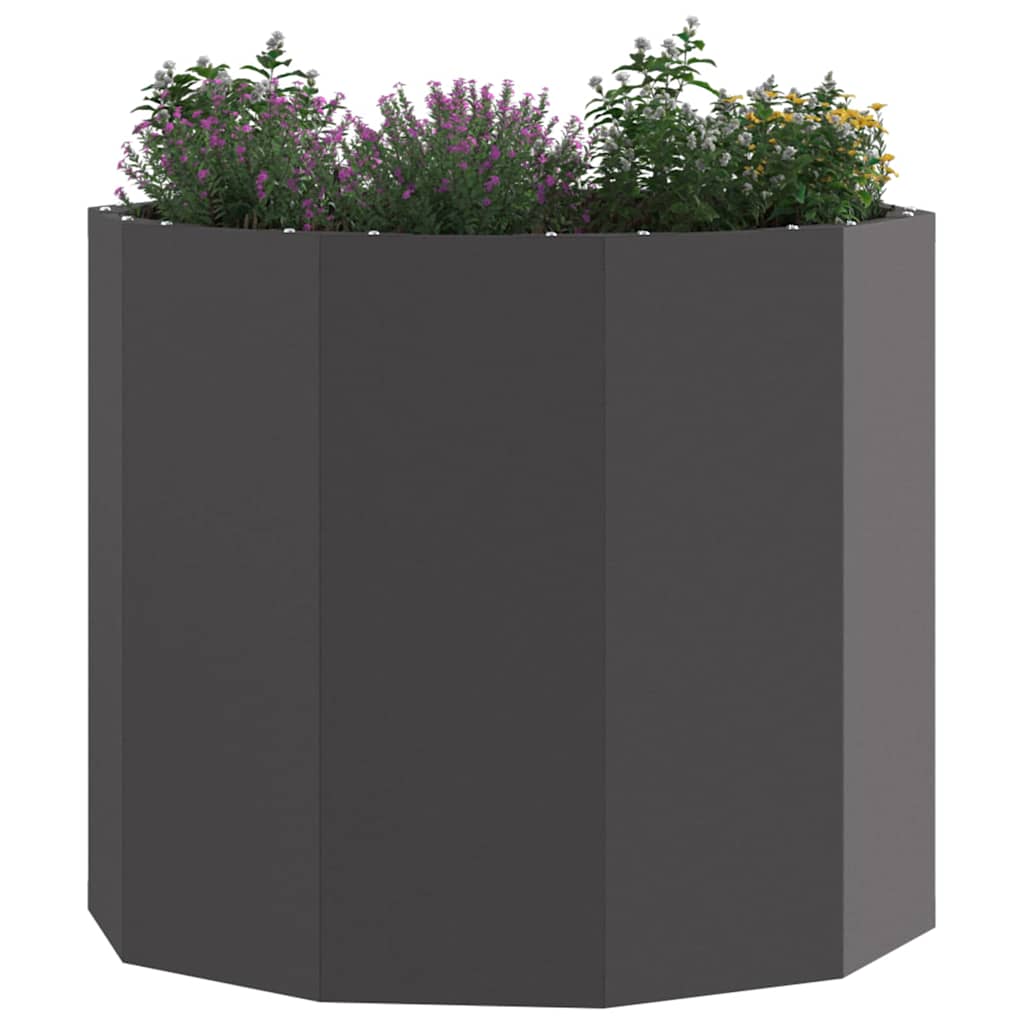 Planter Black 60 x 60 x 50 cm Steel