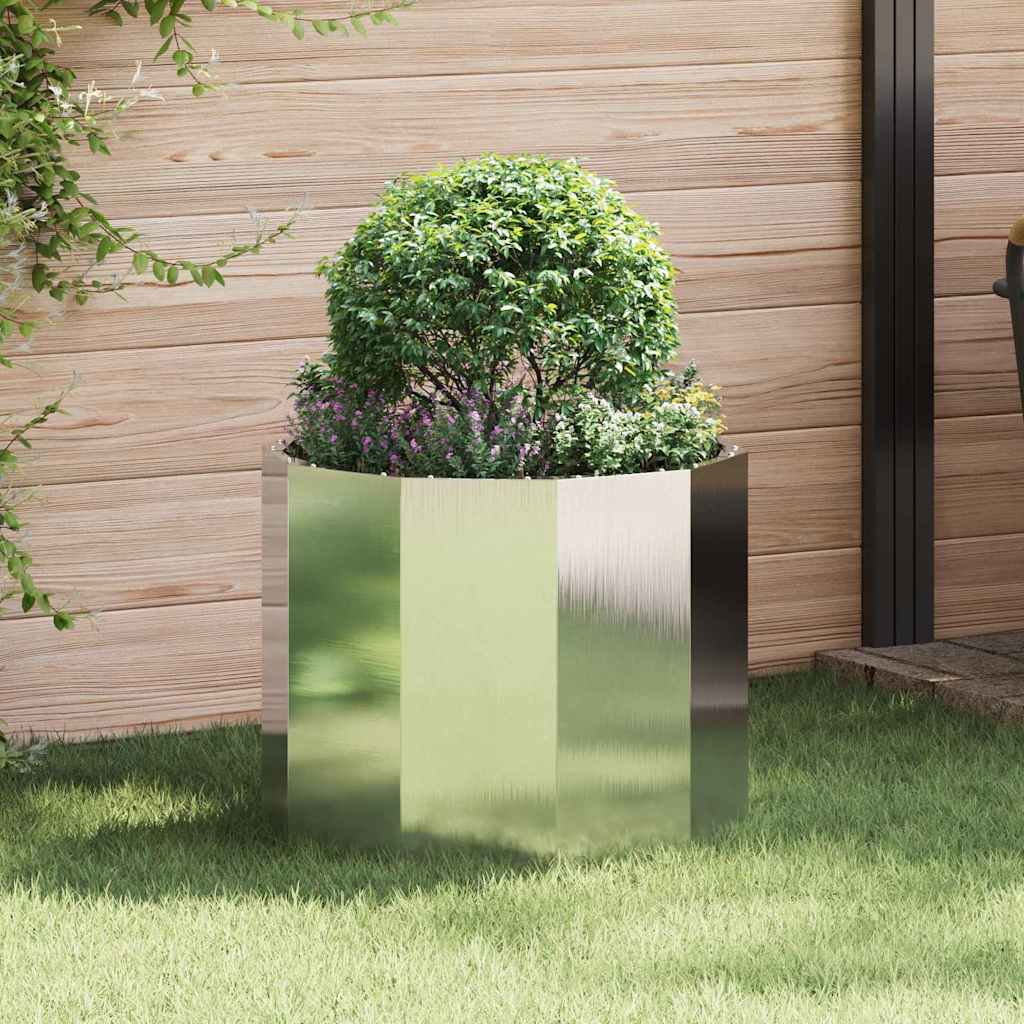 Planter Silver 60 x 60 x 50 cm Stainless Steel