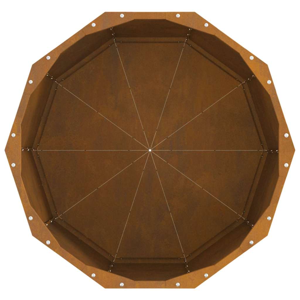 Planter Rusty 60 x 60 x 50 cm Weathering Steel