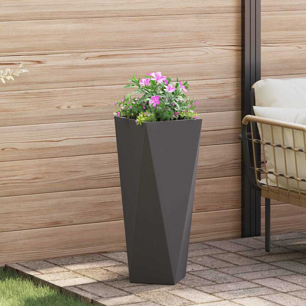 Planter Black 30 x 30 x 75 cm Steel